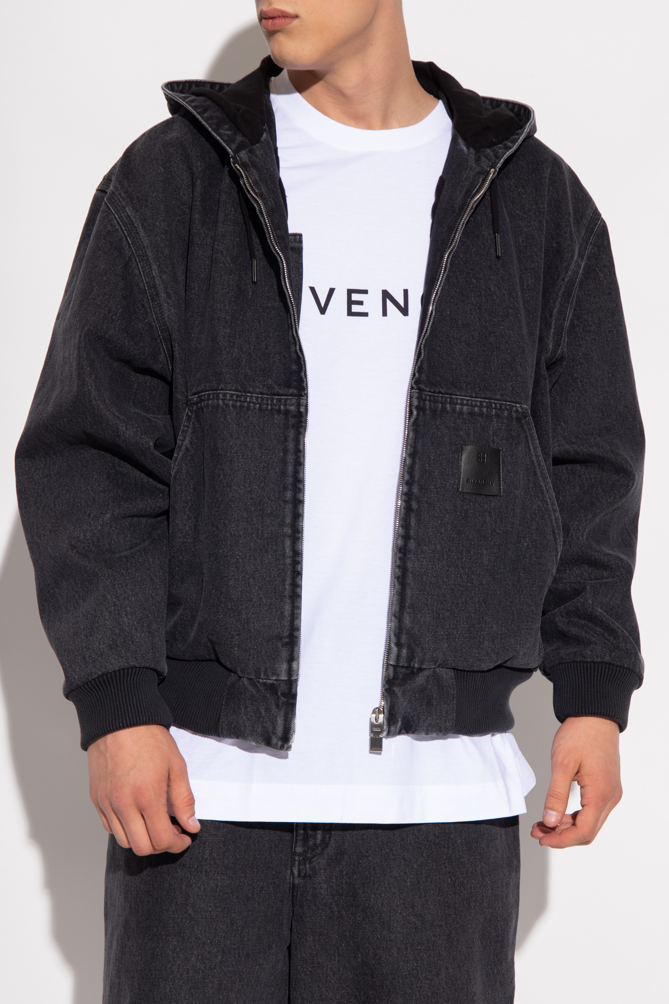 Black givenchy denim outlet jacket